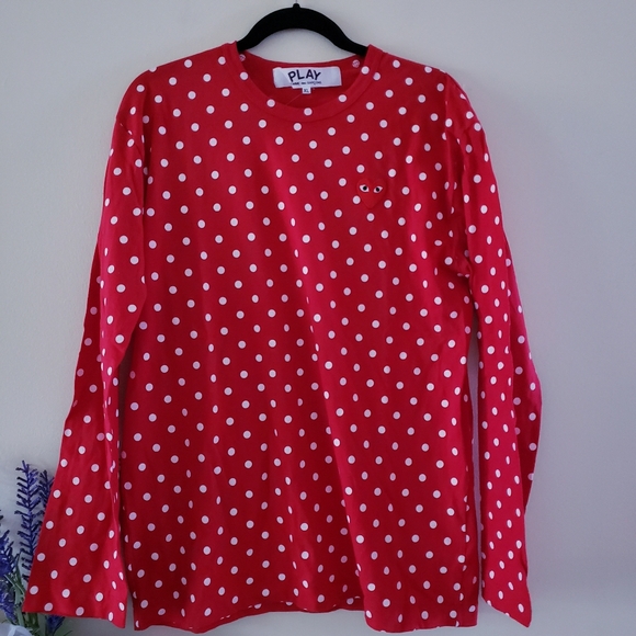 Comme Des Garçons NWOT  Play Polka Dot Sweatshirt - XL - Picture 7 of 12